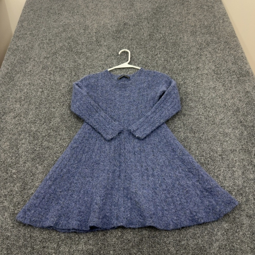 Peruvian Connection Sweater Dress Womens XS Blue Alpaca‎ Wool Fit and Flare Boho